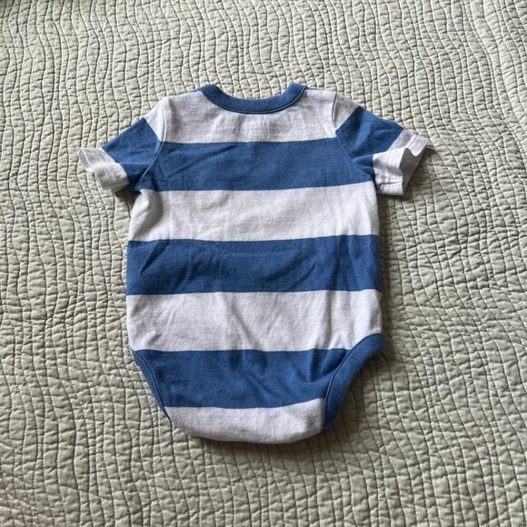 Baby Gap Brannan Bear Stripe Bodysuit Blue Size 0-3 Months - Picture 3 of 8
